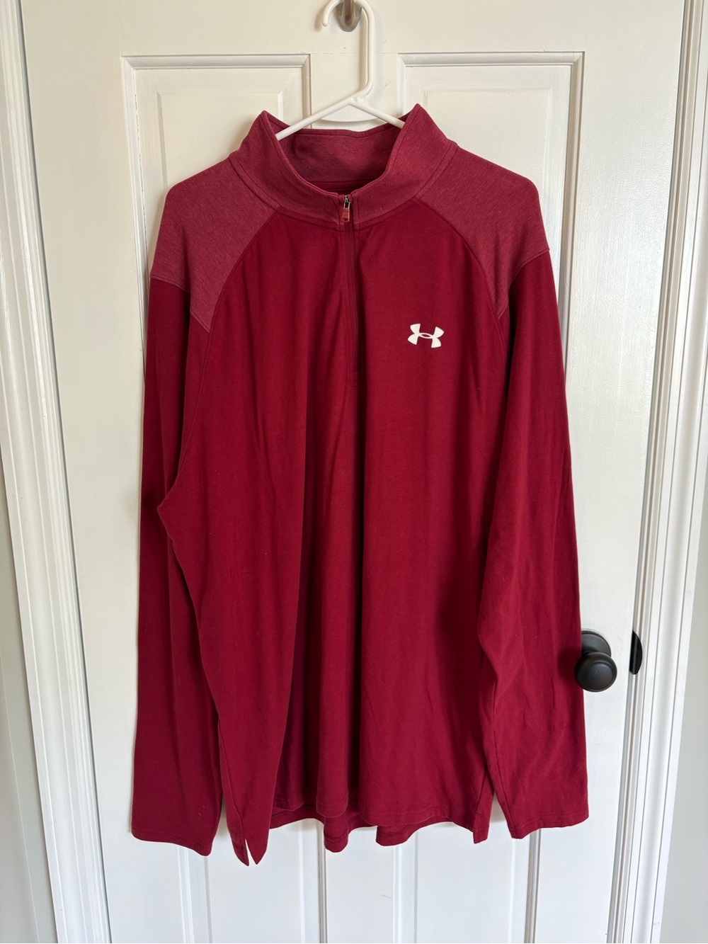 Under Armour Maroon 3XL Loose-Fit Quarter-Zip Pullover